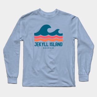 Jekyll Island Georgia Vintage Wave Long Sleeve T-Shirt